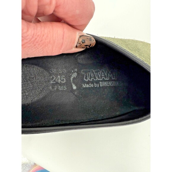 BIRKENSTOCK Tatami Olive Green Suede Clogs Mules Slip-on Shoes LADIES 7 MEN'S 5 - Picture 13 of 14